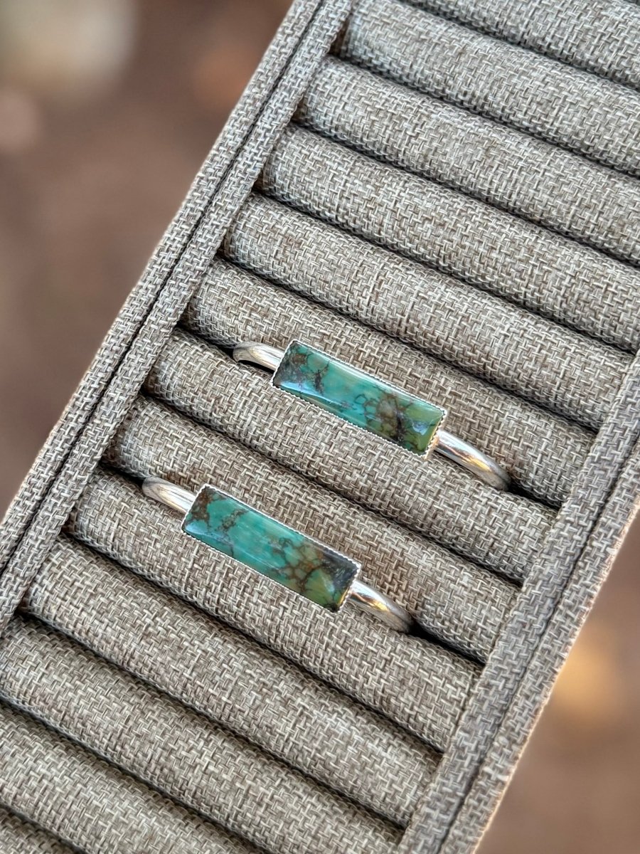 Anthem Horizontal Turquoise Cuff Bracelets - Horseshoe J & Co.