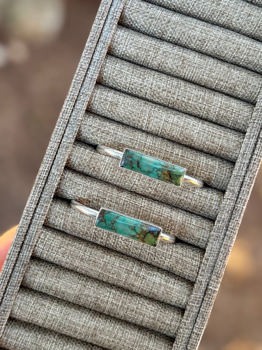 Anthem Horizontal Turquoise Cuff Bracelets - Horseshoe J & Co.