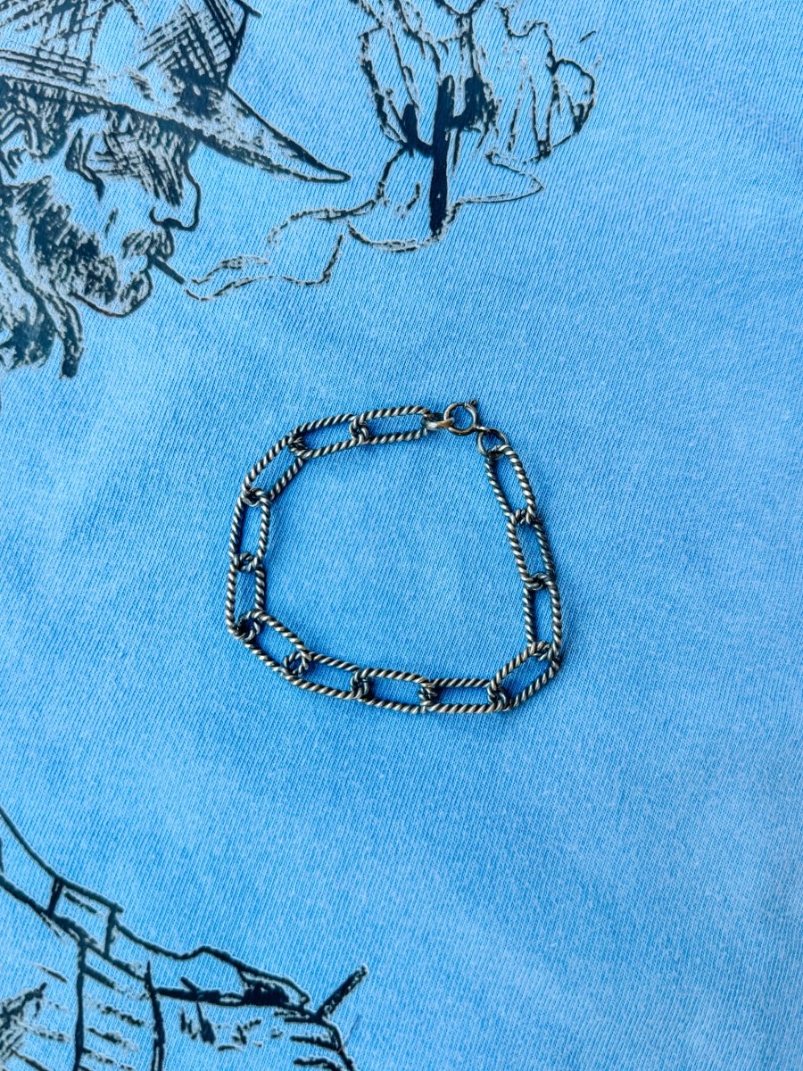 Aspen Silver Rope Chain Bracelet - Horseshoe J & Co.