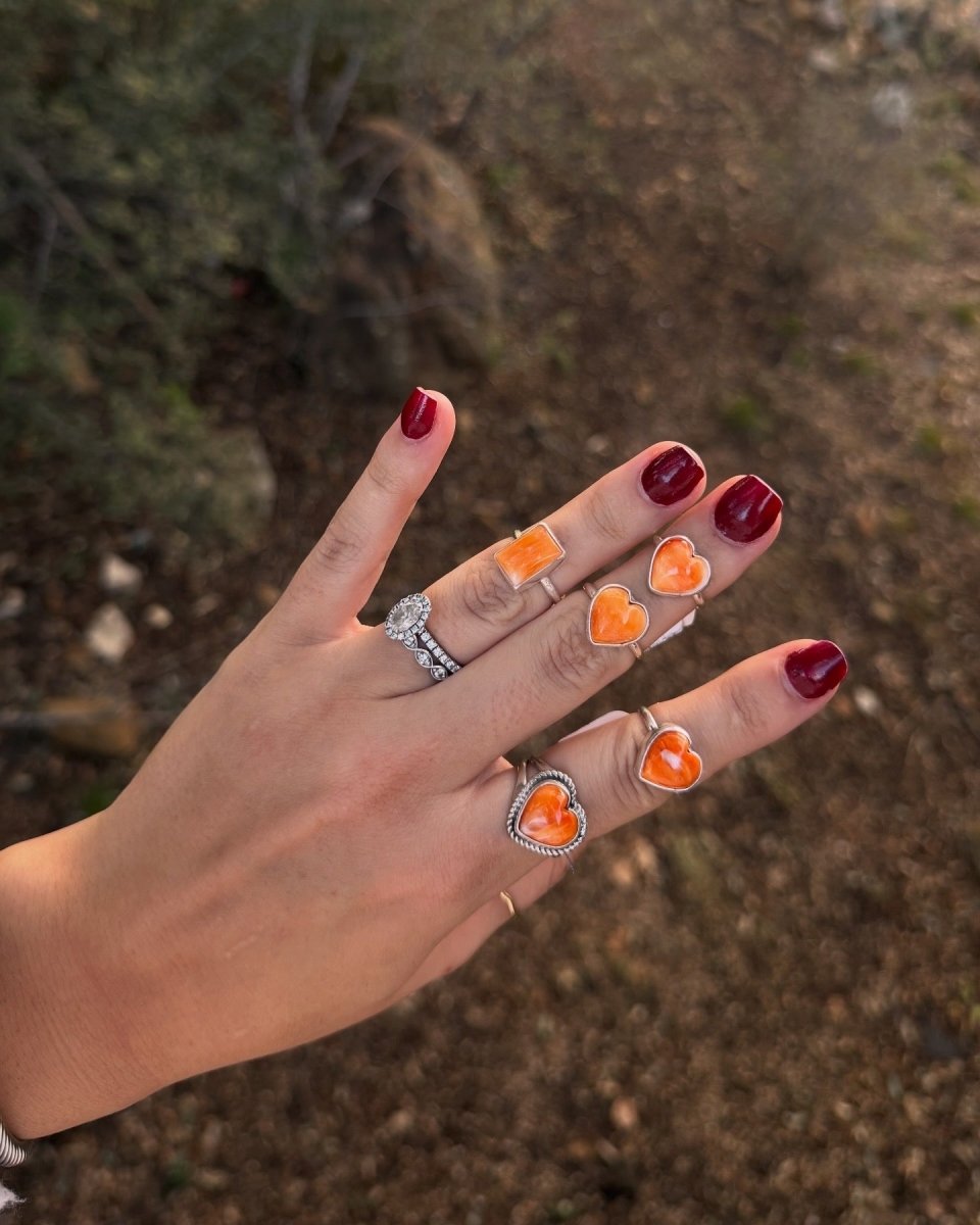 Baxter Orange Spiny Rings - bracelet - Horseshoe J & Co.