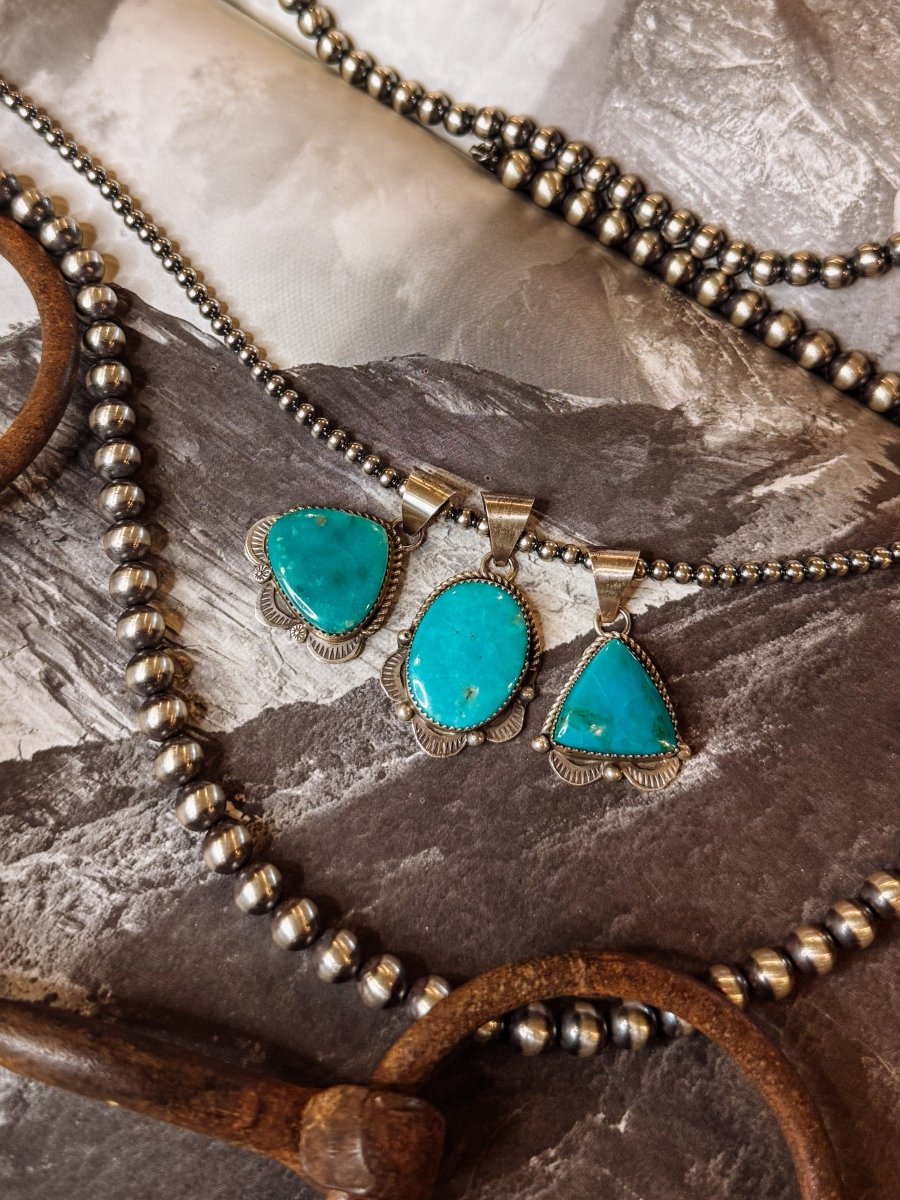 Becker Turquoise Necklace Pendant - Horseshoe J & Co.