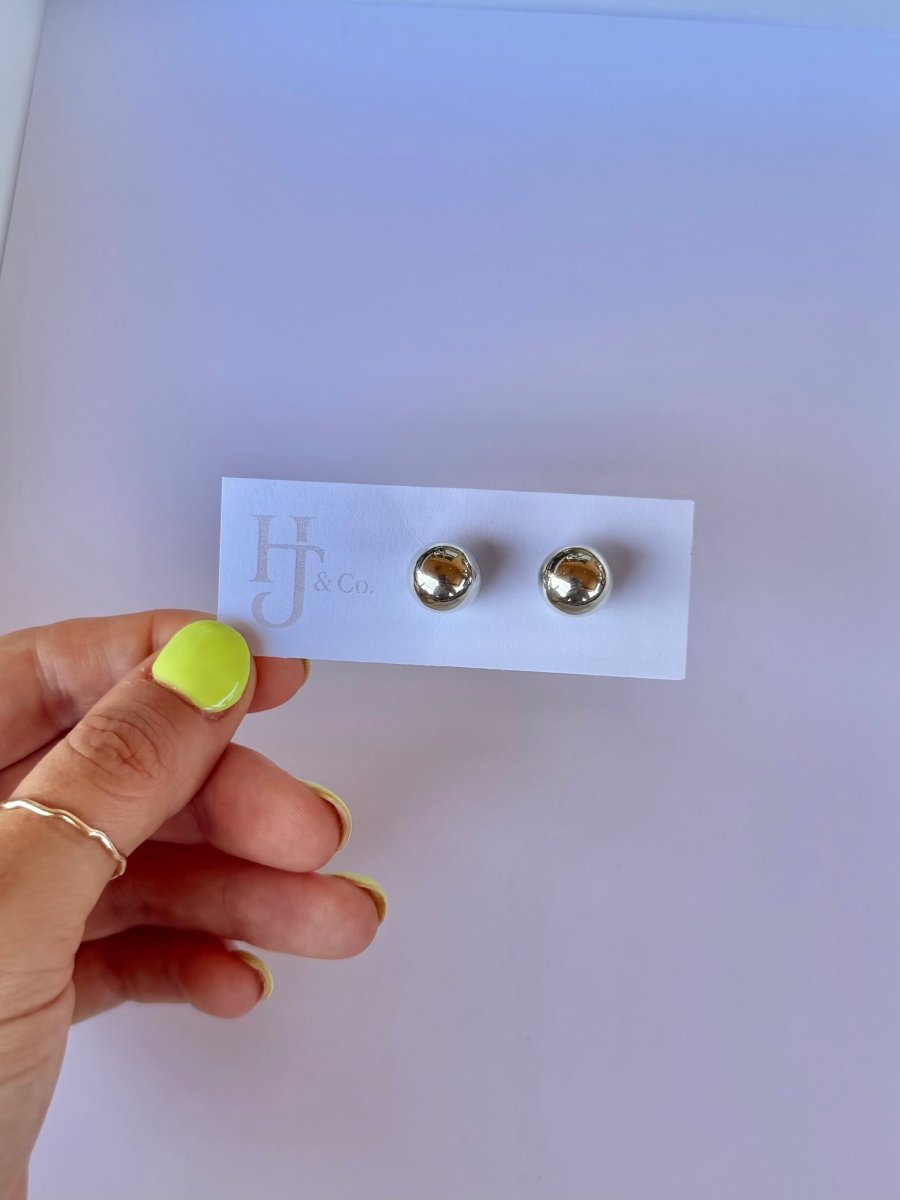 Beckton Silver Stud Earrings - Horseshoe J & Co.