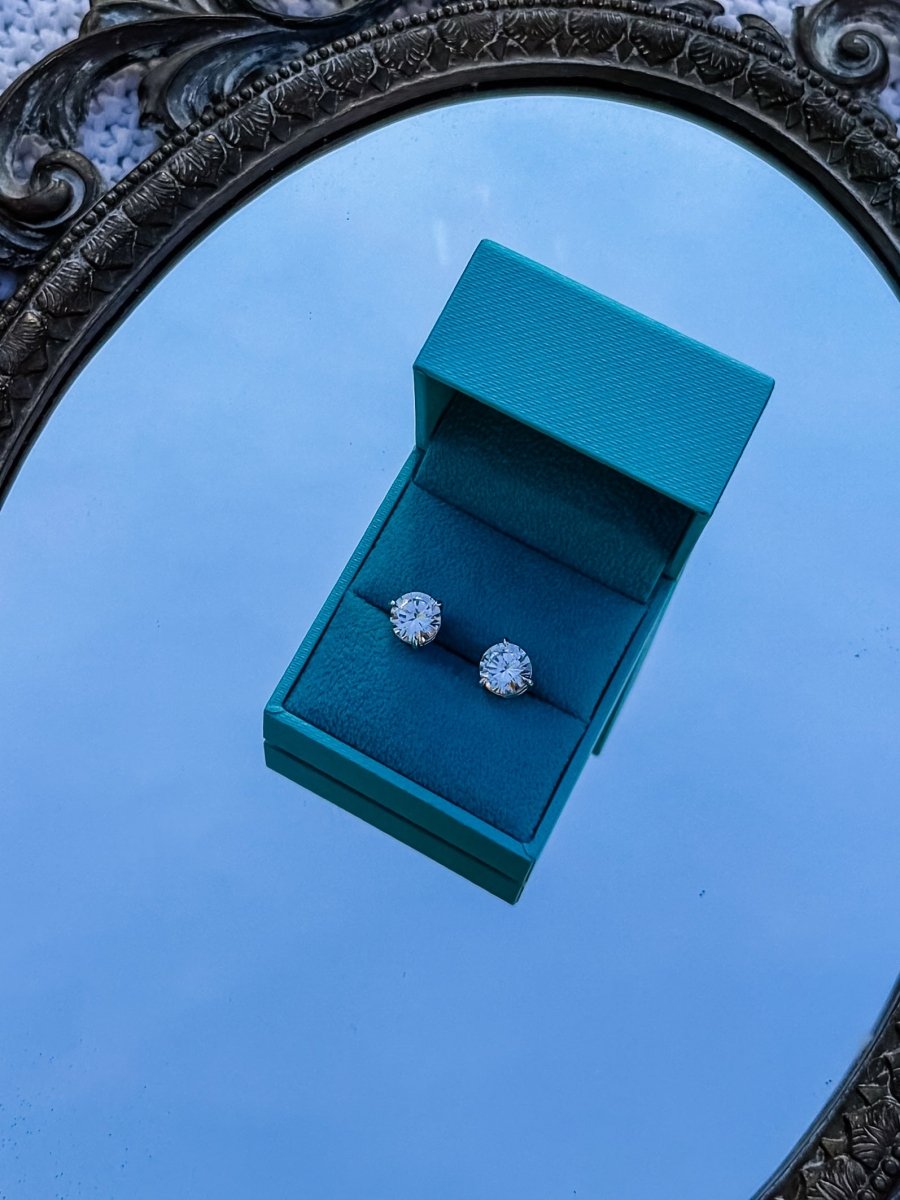 Biddle 8mm Round Solitaire Stud Earrings - Horseshoe J & Co.