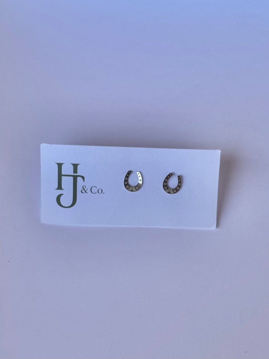 Bide Horseshoe Stud Earrings - Horseshoe J & Co.