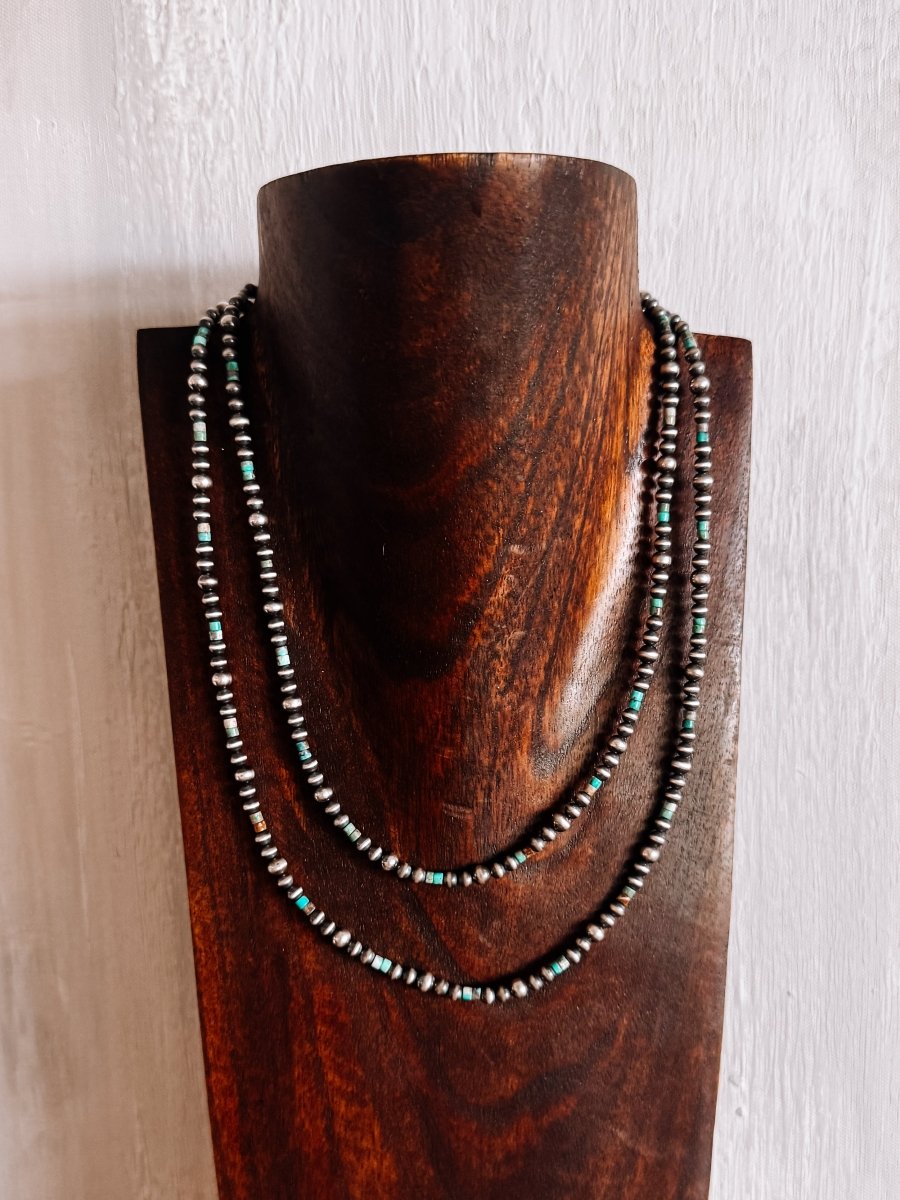 Blum Turquoise Heishi + Pearl Necklace - Horseshoe J & Co.