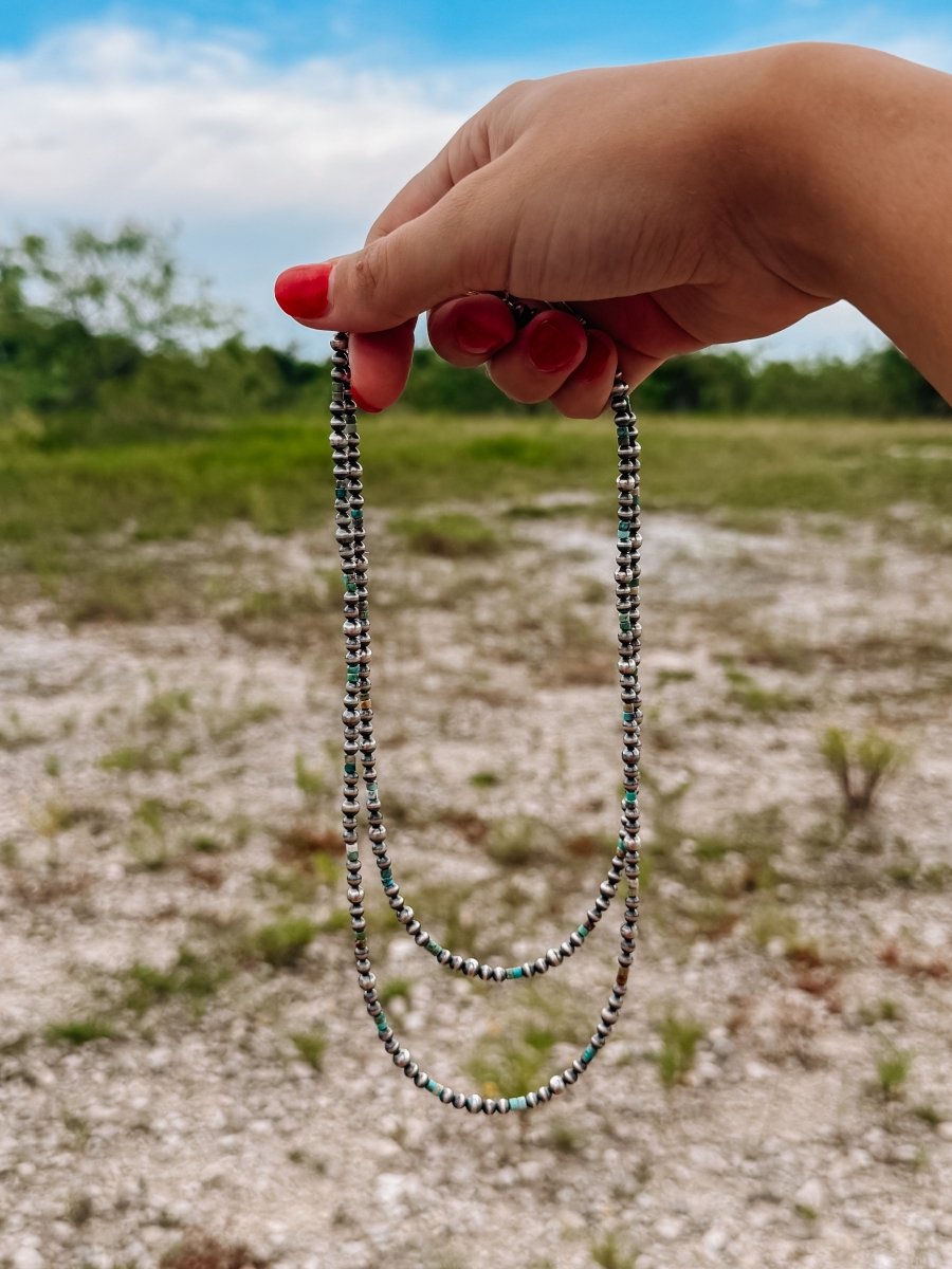 Blum Turquoise Heishi + Pearl Necklace - Horseshoe J & Co.