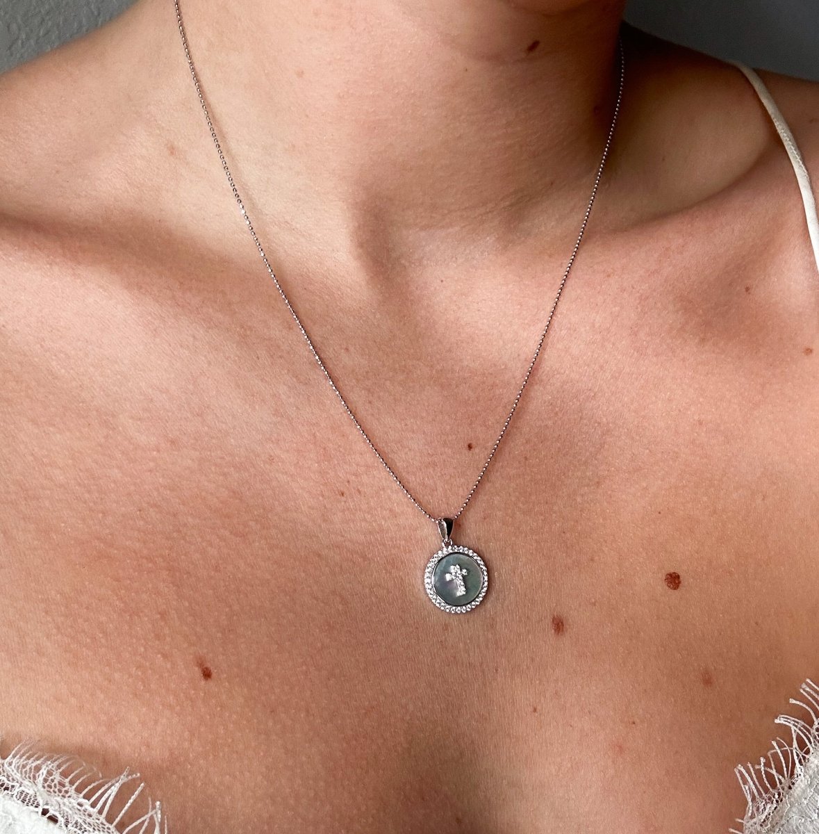 Bonner Mother of Pearl Cross Necklace - Horseshoe J & Co.