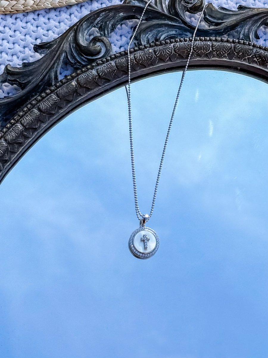 Bonner Mother of Pearl Cross Necklace - Horseshoe J & Co.