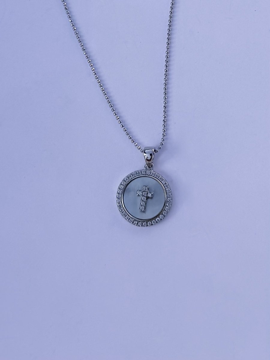 Bonner Mother of Pearl Cross Necklace - Horseshoe J & Co.