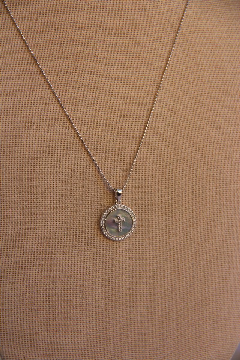 Bonner Mother of Pearl Cross Necklace - Horseshoe J & Co.