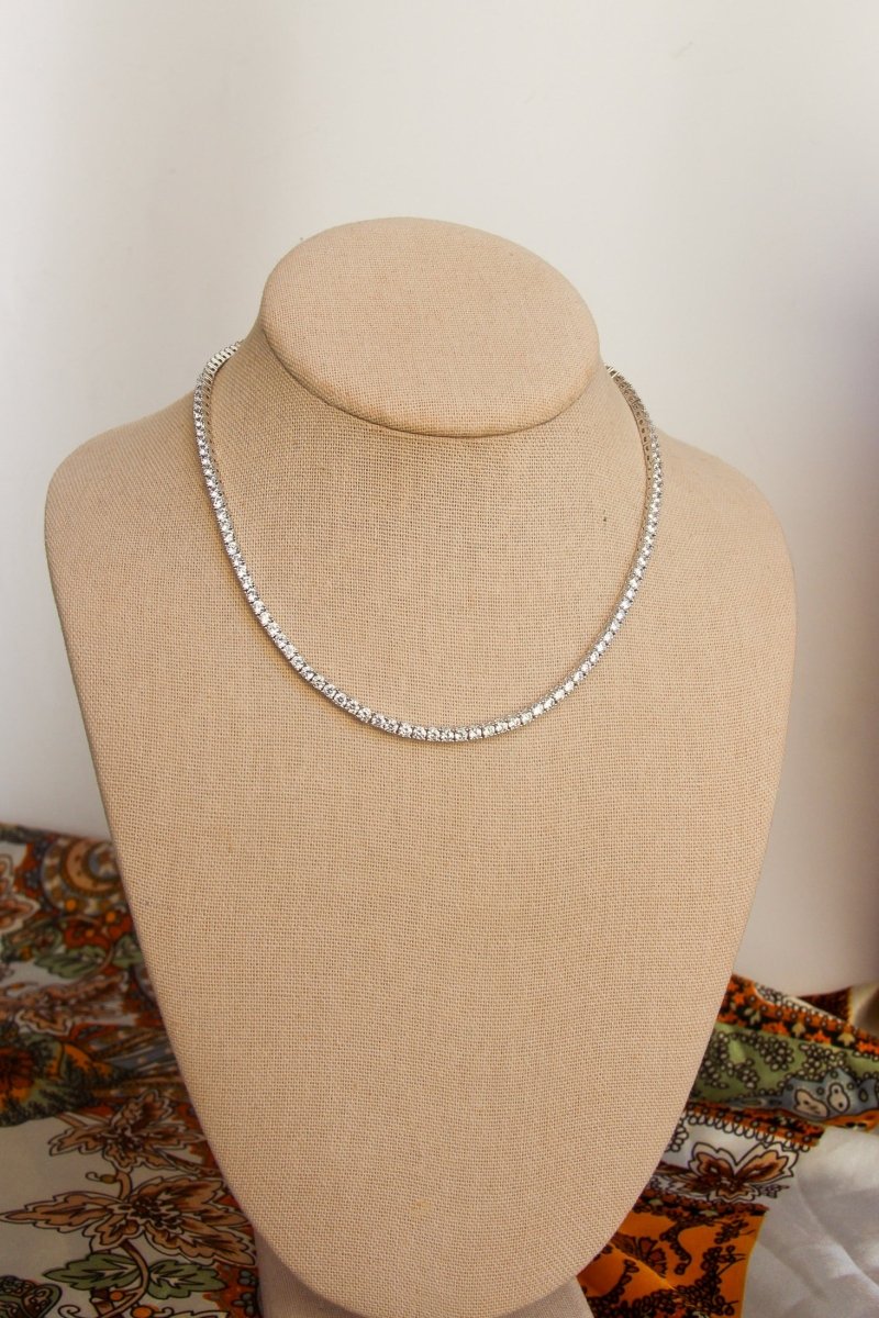 Boulder 3mm Diamond Tennis Necklace - Horseshoe J & Co.