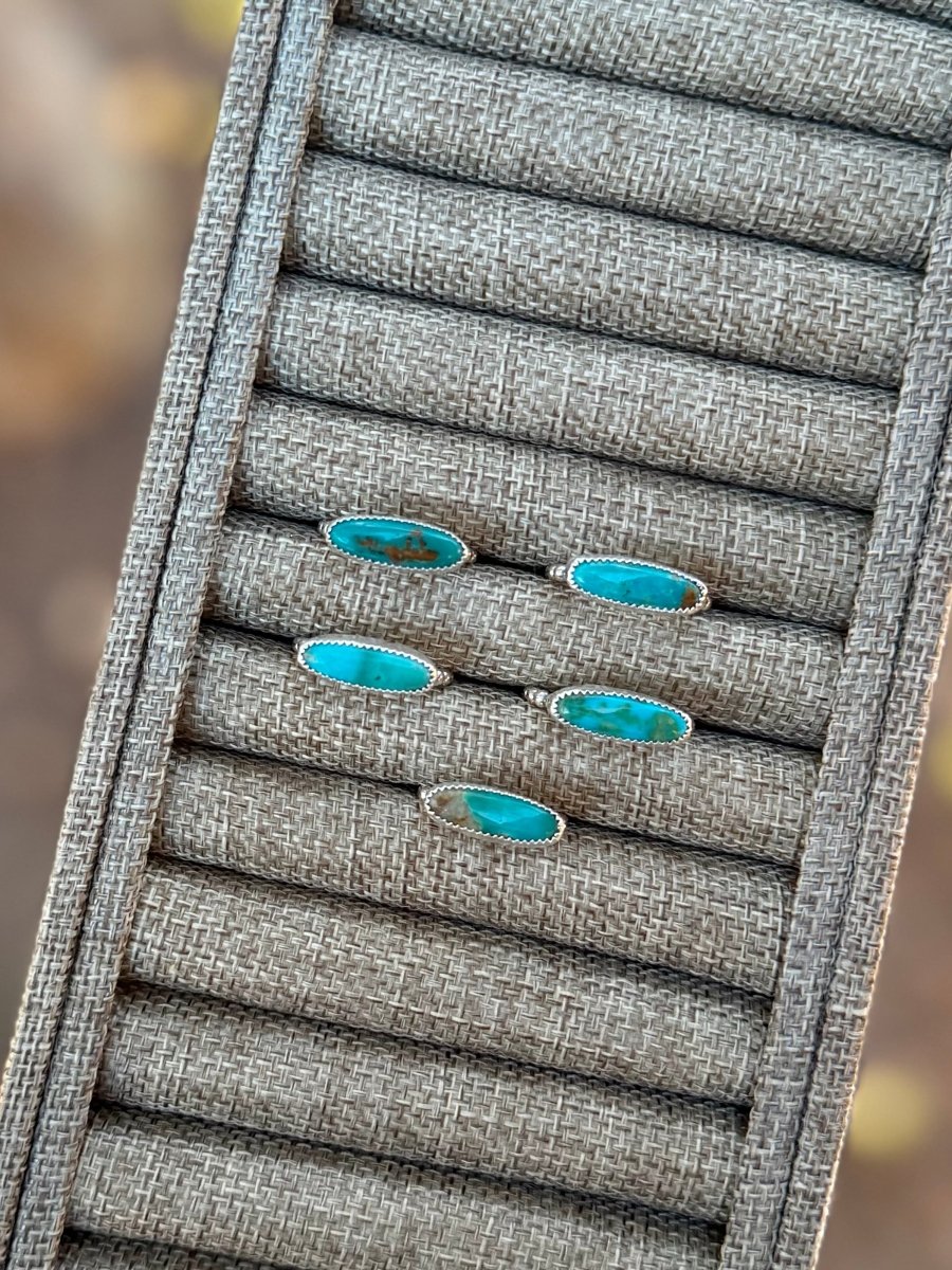 Bouse Royston Turquoise Horizontal Rings - Horseshoe J & Co.