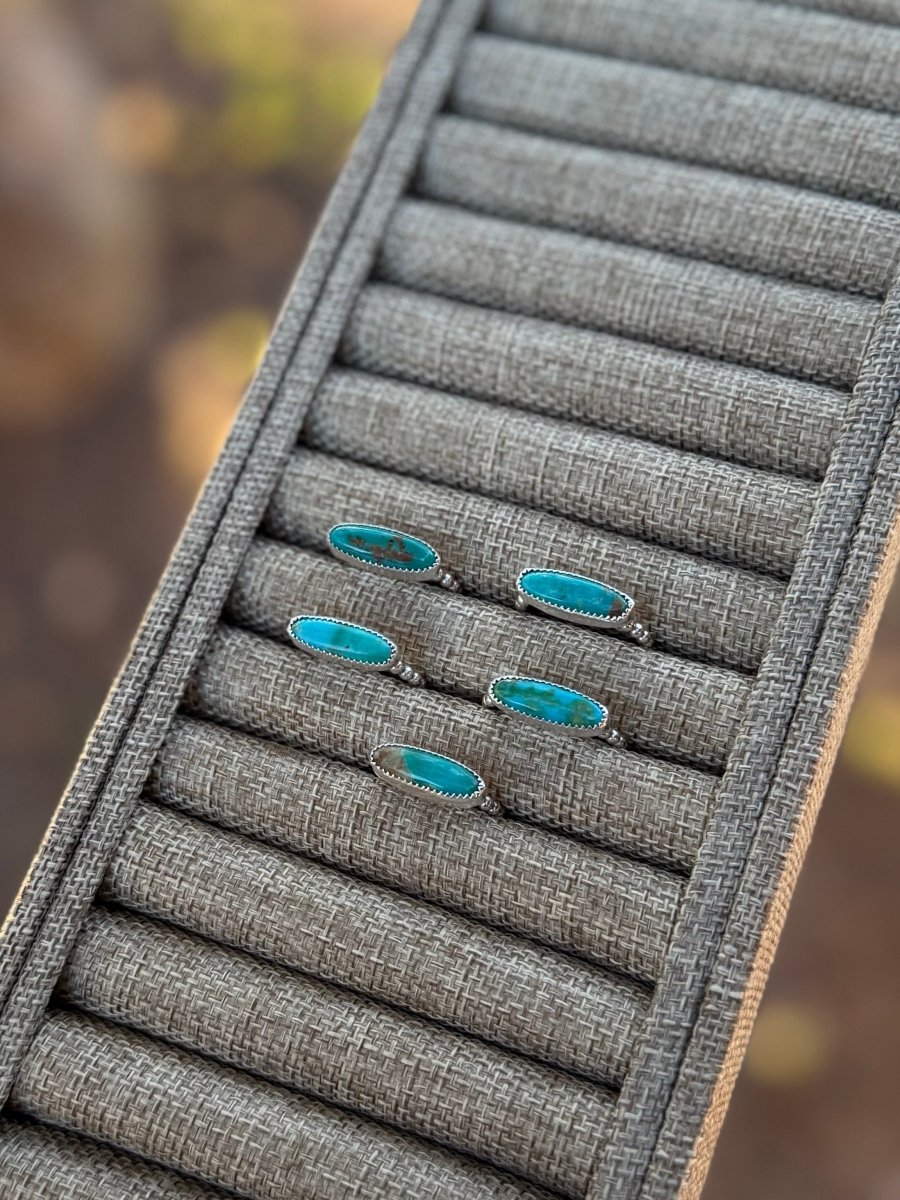 Bouse Royston Turquoise Horizontal Rings - Horseshoe J & Co.
