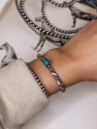 Busby Turquoise Twist Cuff Bracelet - Horseshoe J & Co.