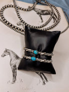 Busby Turquoise Twist Cuff Bracelet - Horseshoe J & Co.