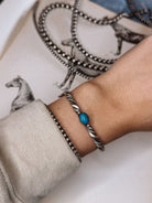 Busby Turquoise Twist Cuff Bracelet - Horseshoe J & Co.