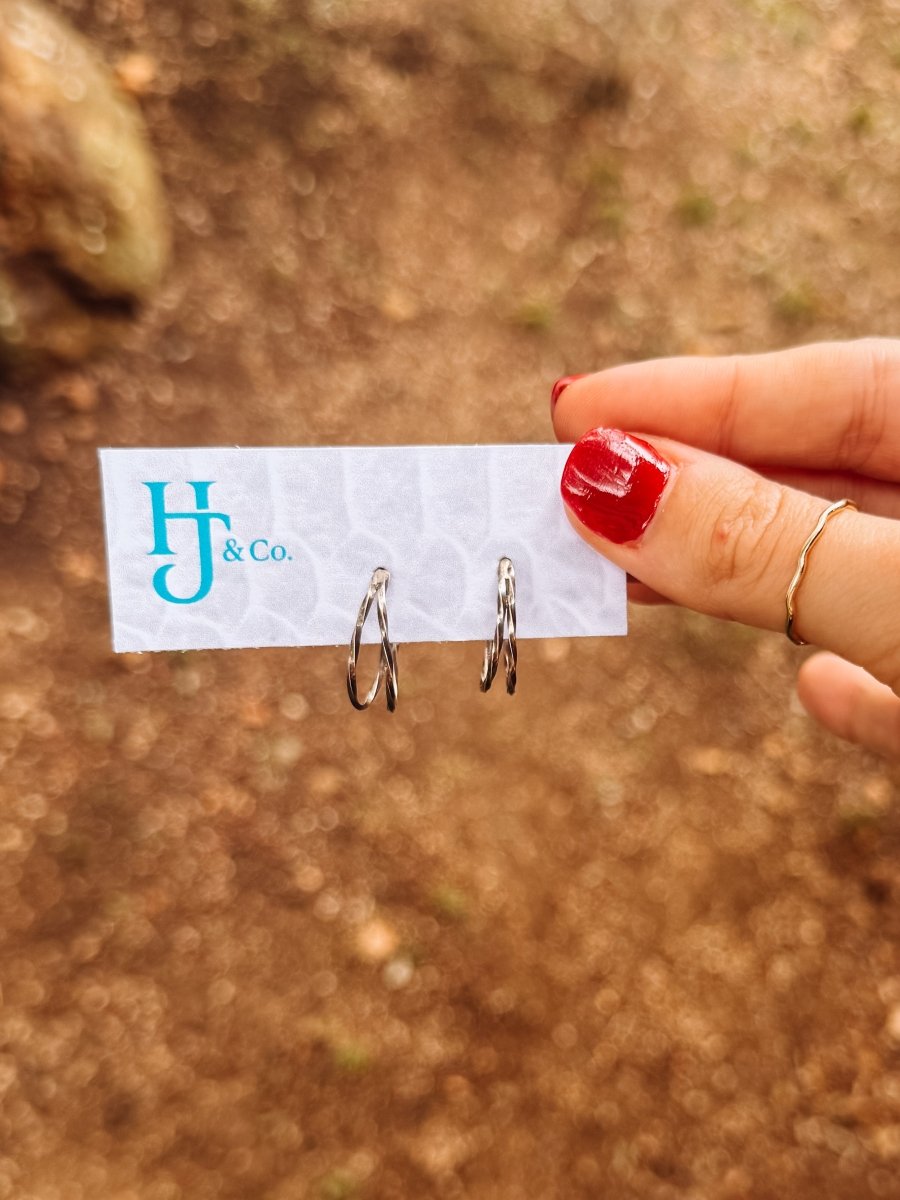Canelo Sterling Silver Hoop Earrings - Horseshoe J & Co.