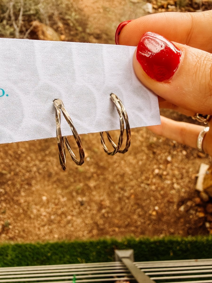Canelo Sterling Silver Hoop Earrings - Horseshoe J & Co.