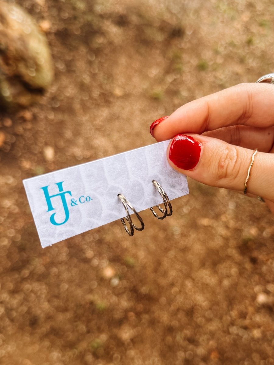 Canelo Sterling Silver Hoop Earrings - Horseshoe J & Co.