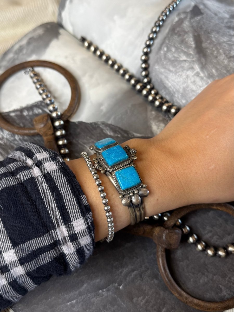 Cayote Turquoise Cuff Bracelet - Horseshoe J & Co.