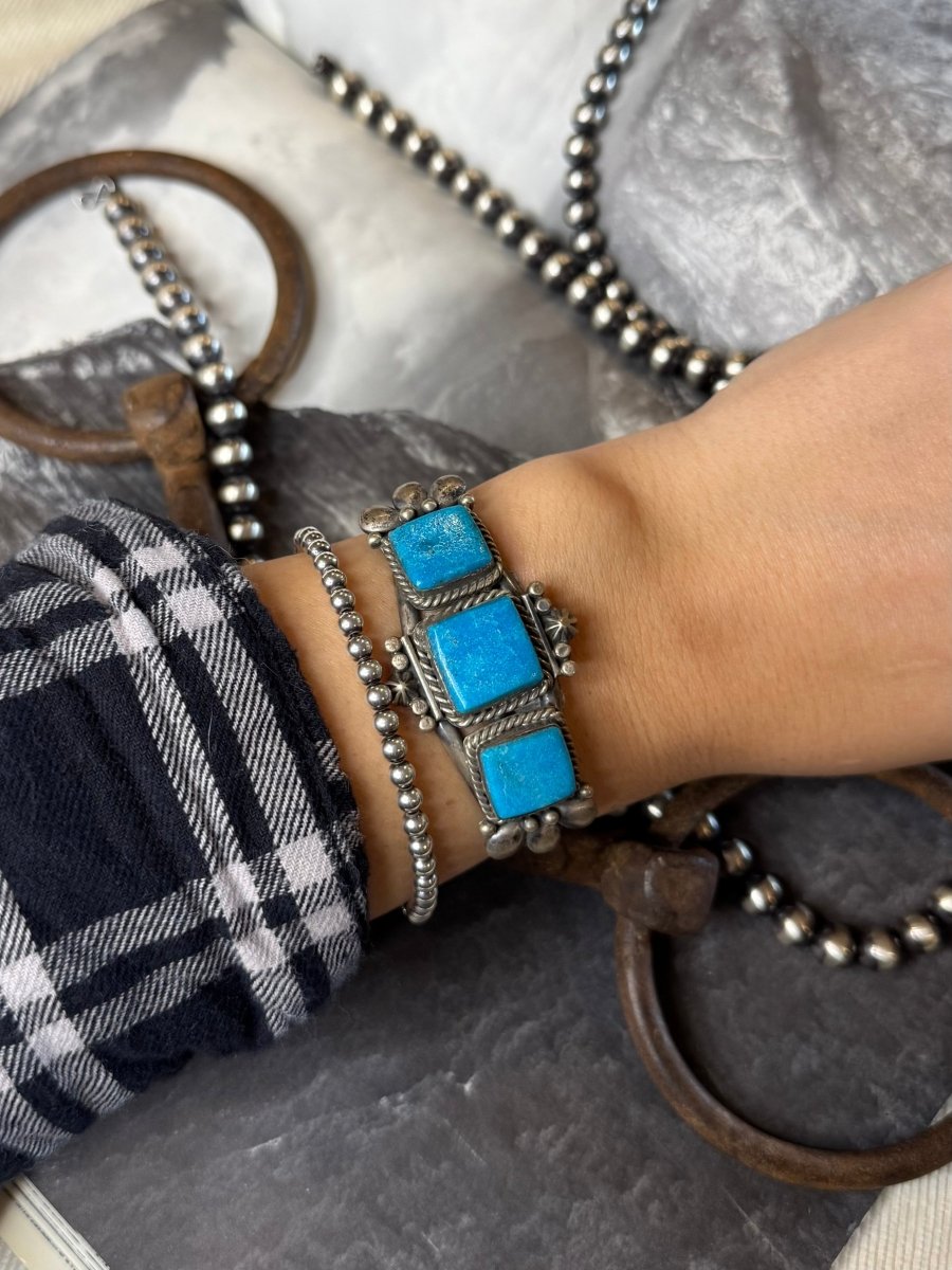 Cayote Turquoise Cuff Bracelet - Horseshoe J & Co.