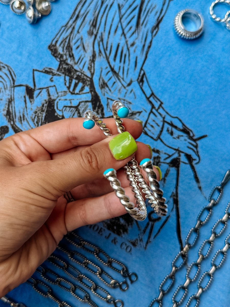 Cheraw Turquoise Twist Cuff - Horseshoe J & Co.