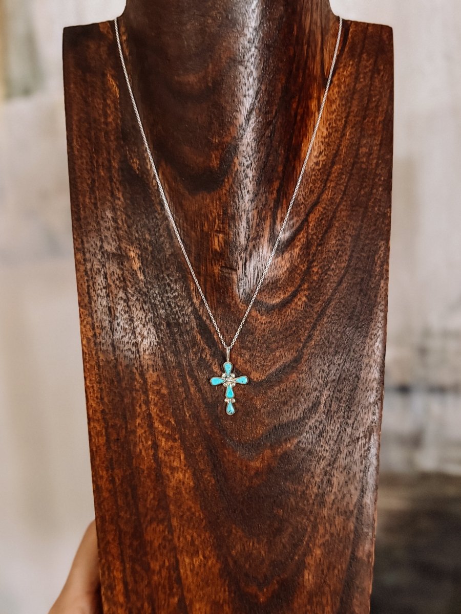 Cordes Turquoise Cross Necklace - Horseshoe J & Co.
