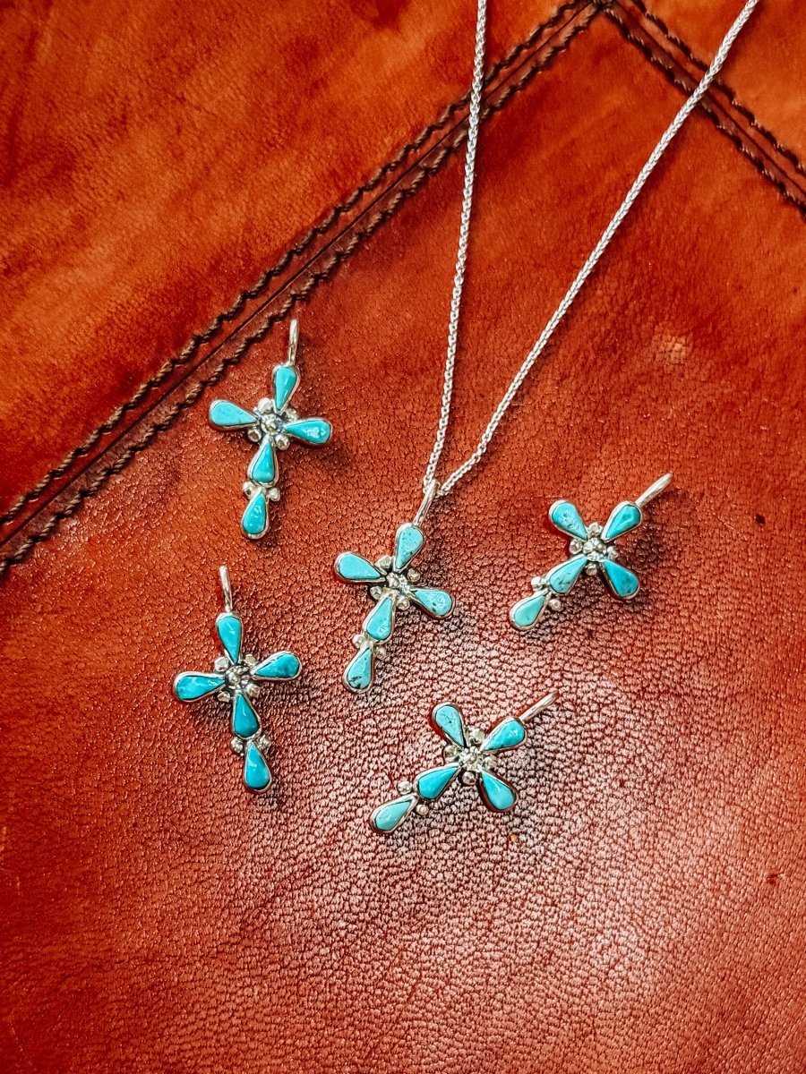 Cordes Turquoise Cross Necklace - Horseshoe J & Co.