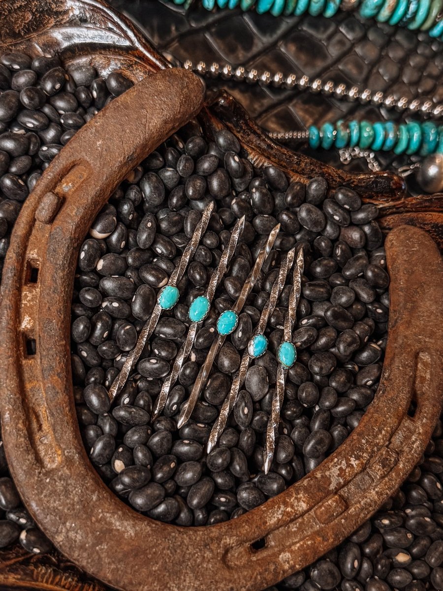 Cowboy Toothpicks with Turquoise - Horseshoe J & Co.