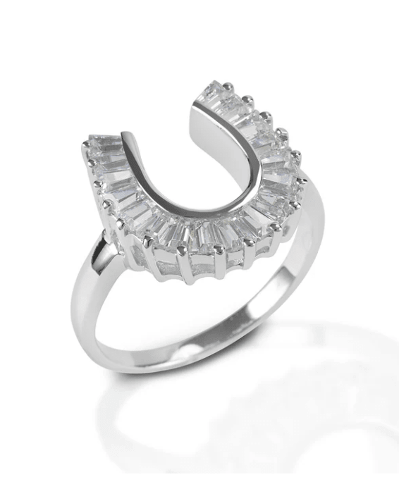 Cowgirl Luxe Baguette Horseshoe Ring - Horseshoe J & Co.