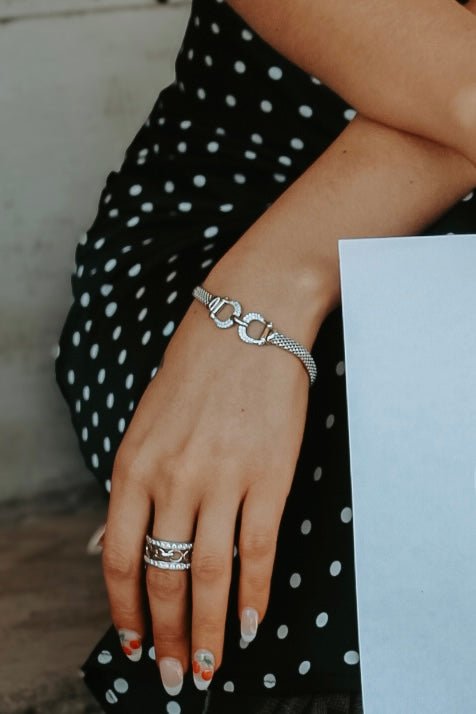 Cowgirl Luxe Bit Band Ring - Horseshoe J & Co.