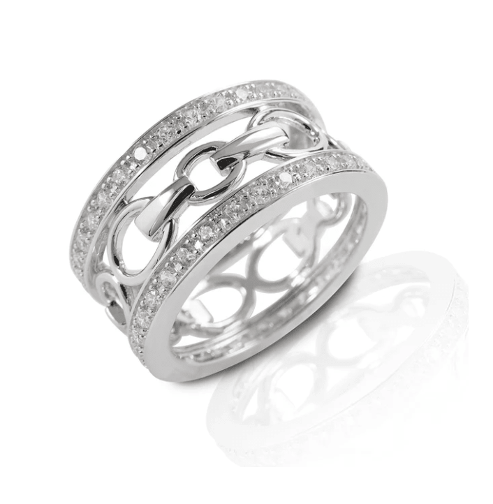 Cowgirl Luxe Bit Band Ring - Horseshoe J & Co.