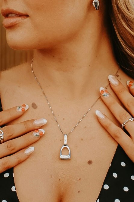 Cowgirl Luxe English Stirrup Necklace - Horseshoe J & Co.