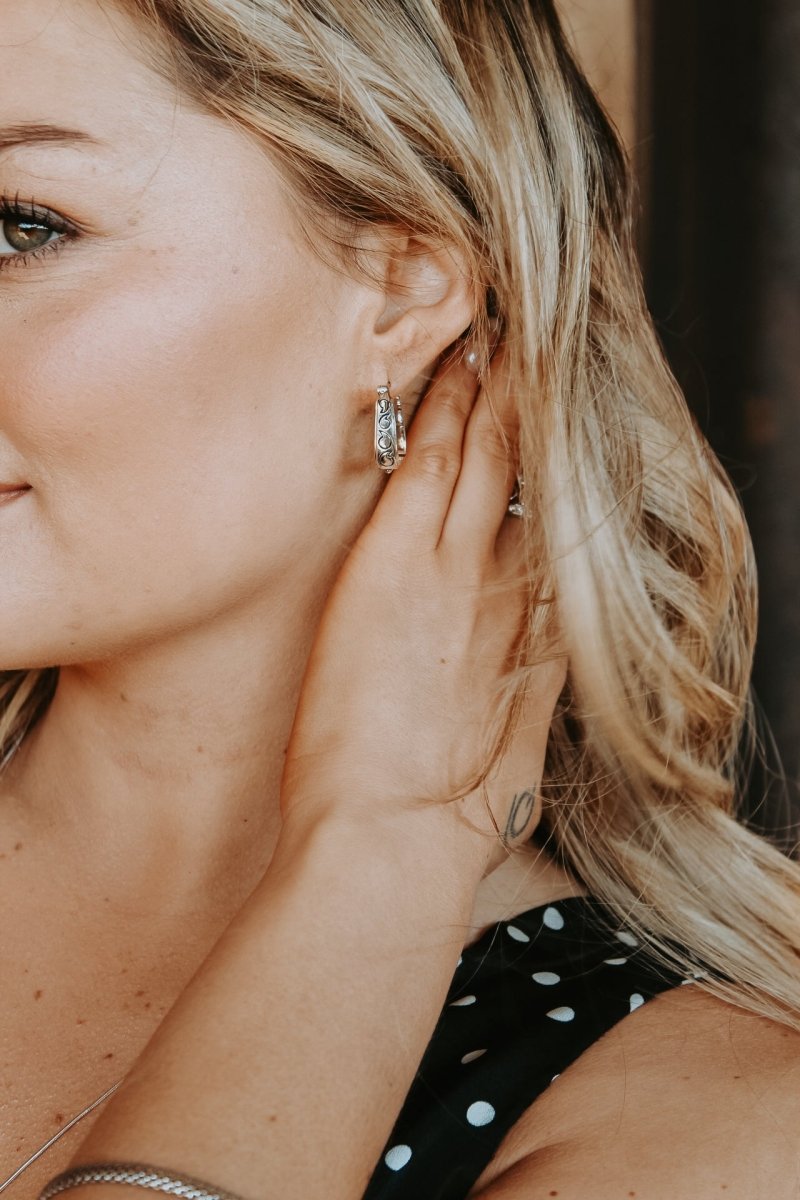 Cowgirl Luxe Engraved Stirrup Earrings - Horseshoe J & Co.