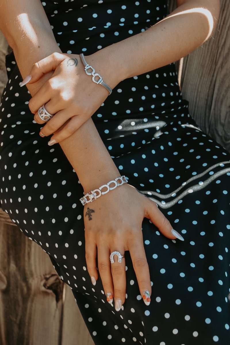 Cowgirl Luxe Horseshoe Bracelet (Ships After 12/20) - Horseshoe J & Co.