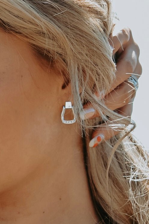 Cowgirl Luxe Oxbow Stirrup Earrings - Horseshoe J & Co.