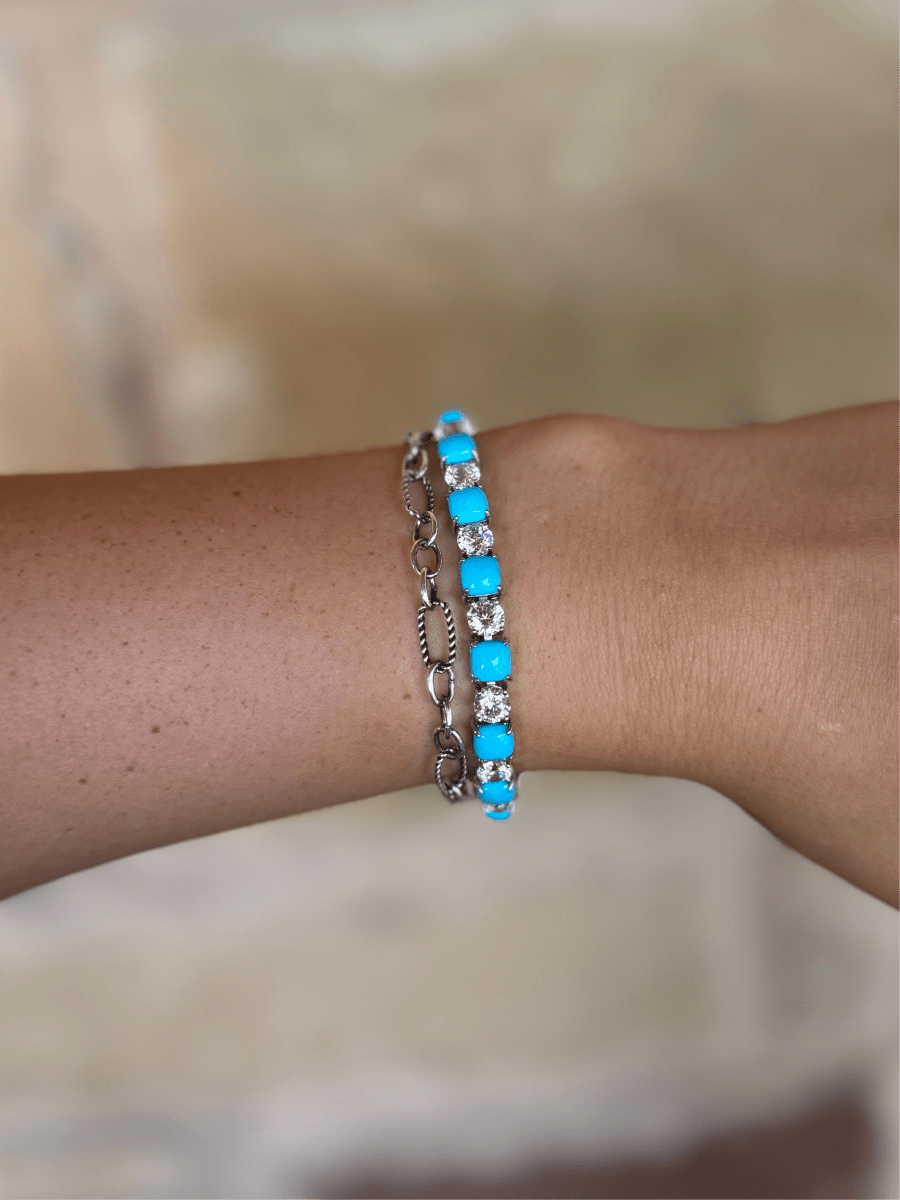 Cowgirl Luxe Sleeping Beauty Bracelet - Horseshoe J & Co.