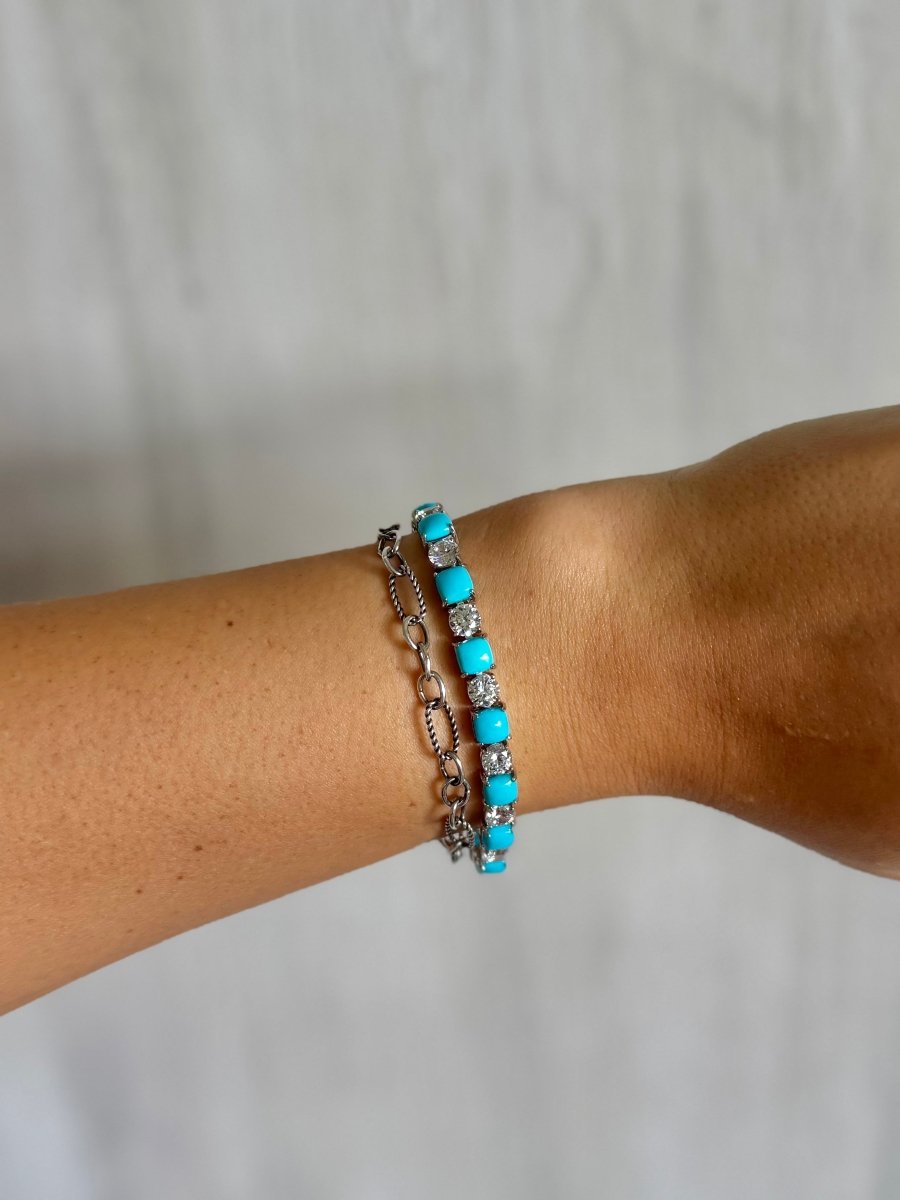 Cowgirl Luxe Sleeping Beauty Bracelet - Horseshoe J & Co.