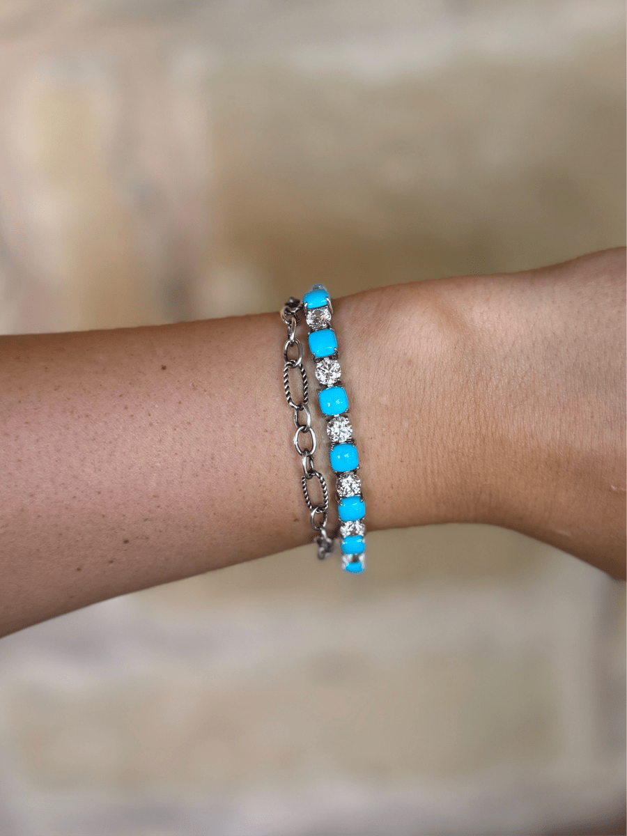 Cowgirl Luxe Sleeping Beauty Bracelet - Horseshoe J & Co.