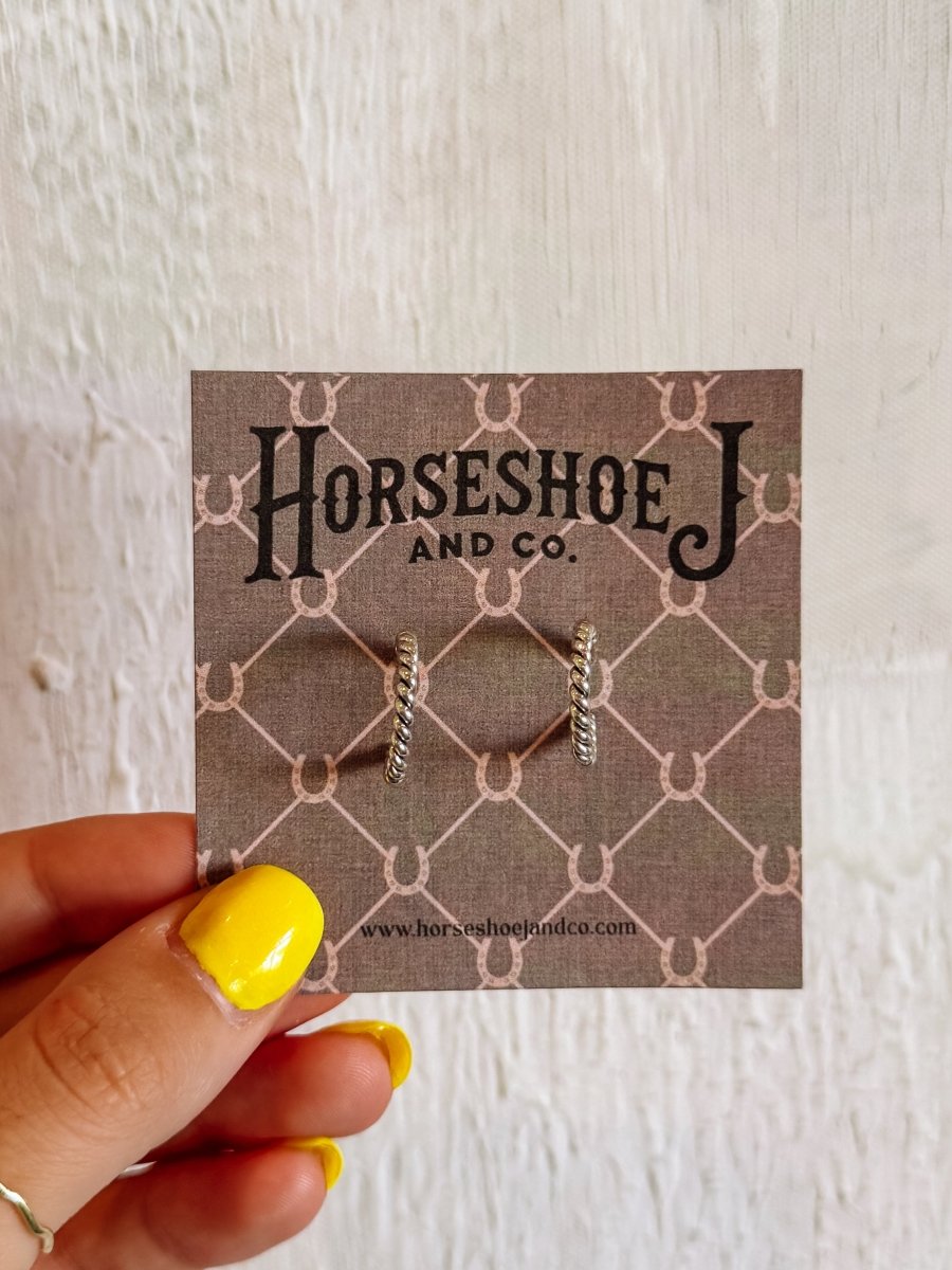 Cowley Silver Hoops - Horseshoe J & Co.
