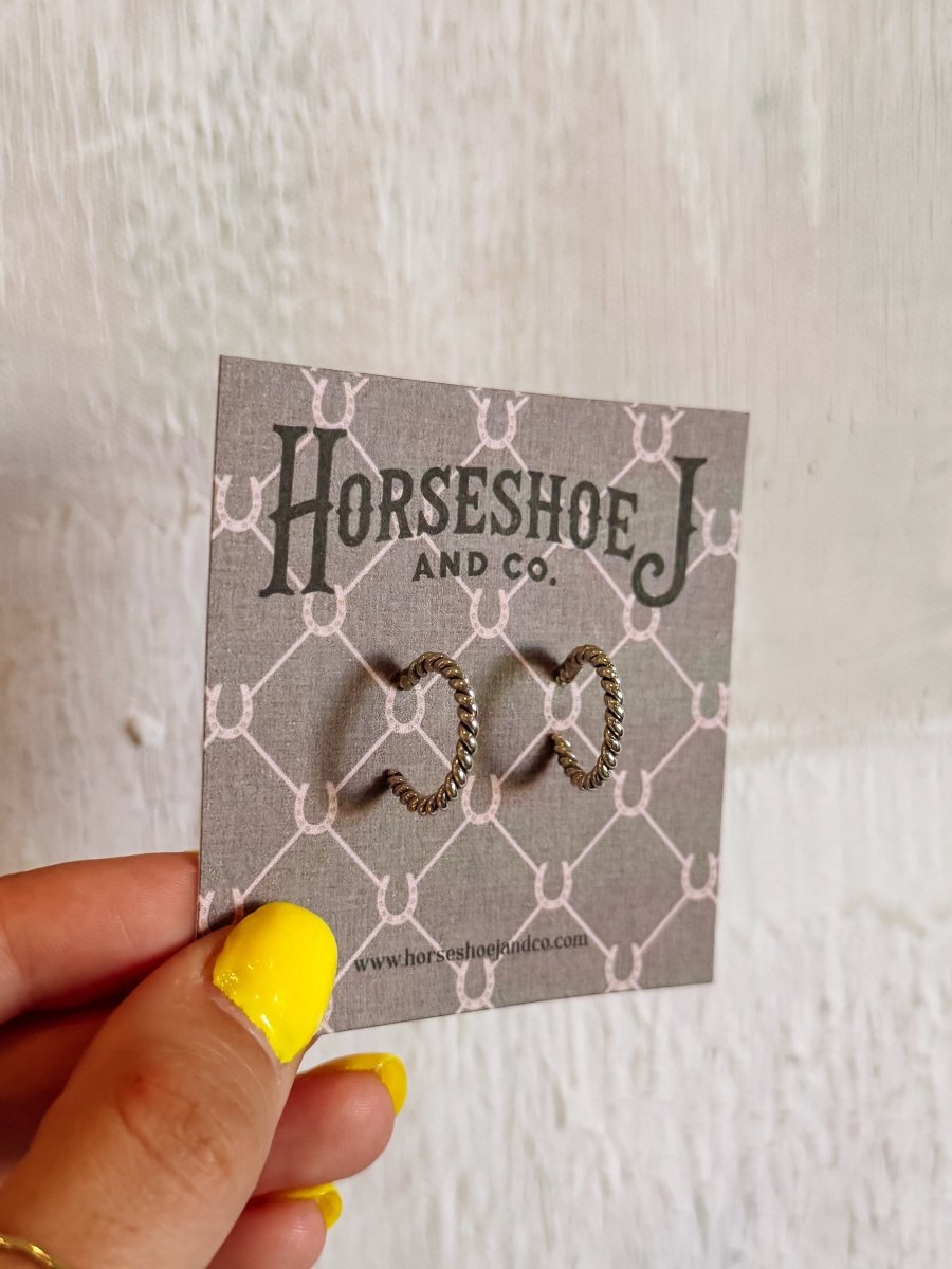 Cowley Silver Hoops - Horseshoe J & Co.