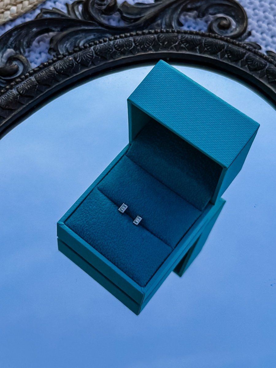 Decker Tiny Baguette Studs - Horseshoe J & Co.