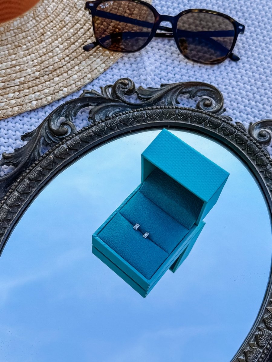 Decker Tiny Baguette Studs - Horseshoe J & Co.