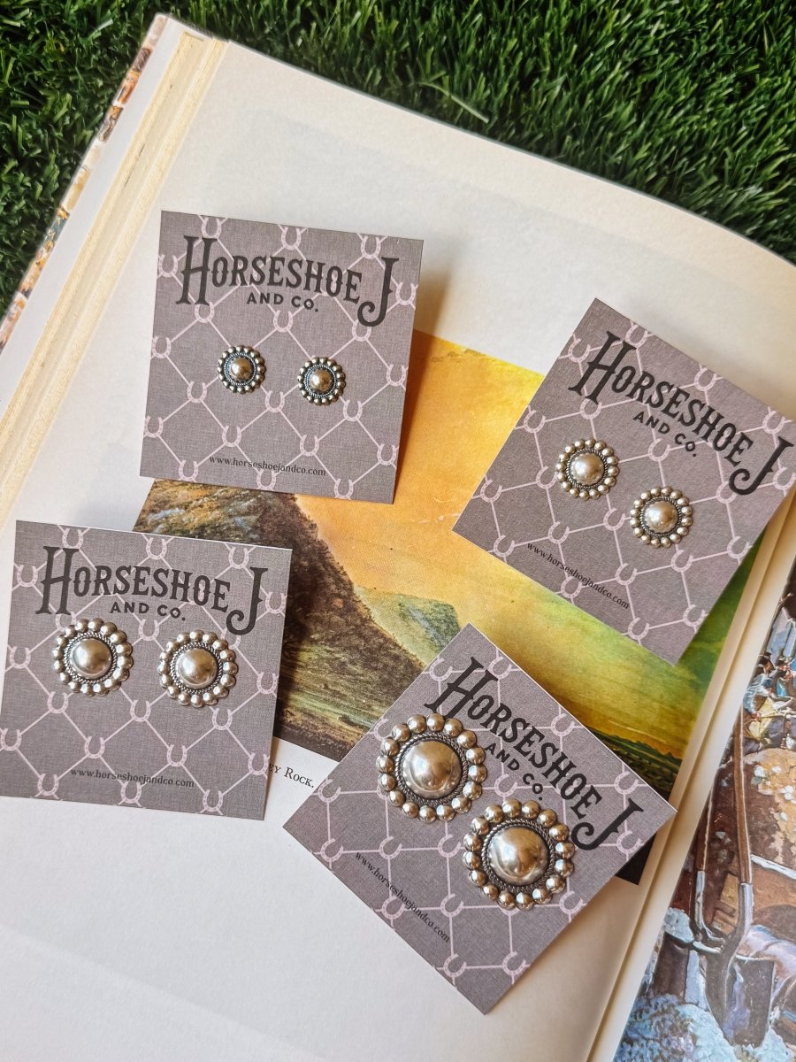 Dover Silver Earrings - X Large - Horseshoe J & Co.