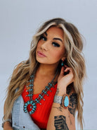 Elkton Turquoise Squash Necklace + Earring Set - Horseshoe J & Co.