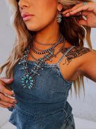 Elkton Turquoise Squash Necklace + Earring Set - Horseshoe J & Co.