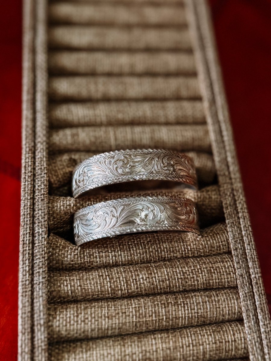 Eloy Western Scroll Silver Cuff Bracelet - Horseshoe J & Co.