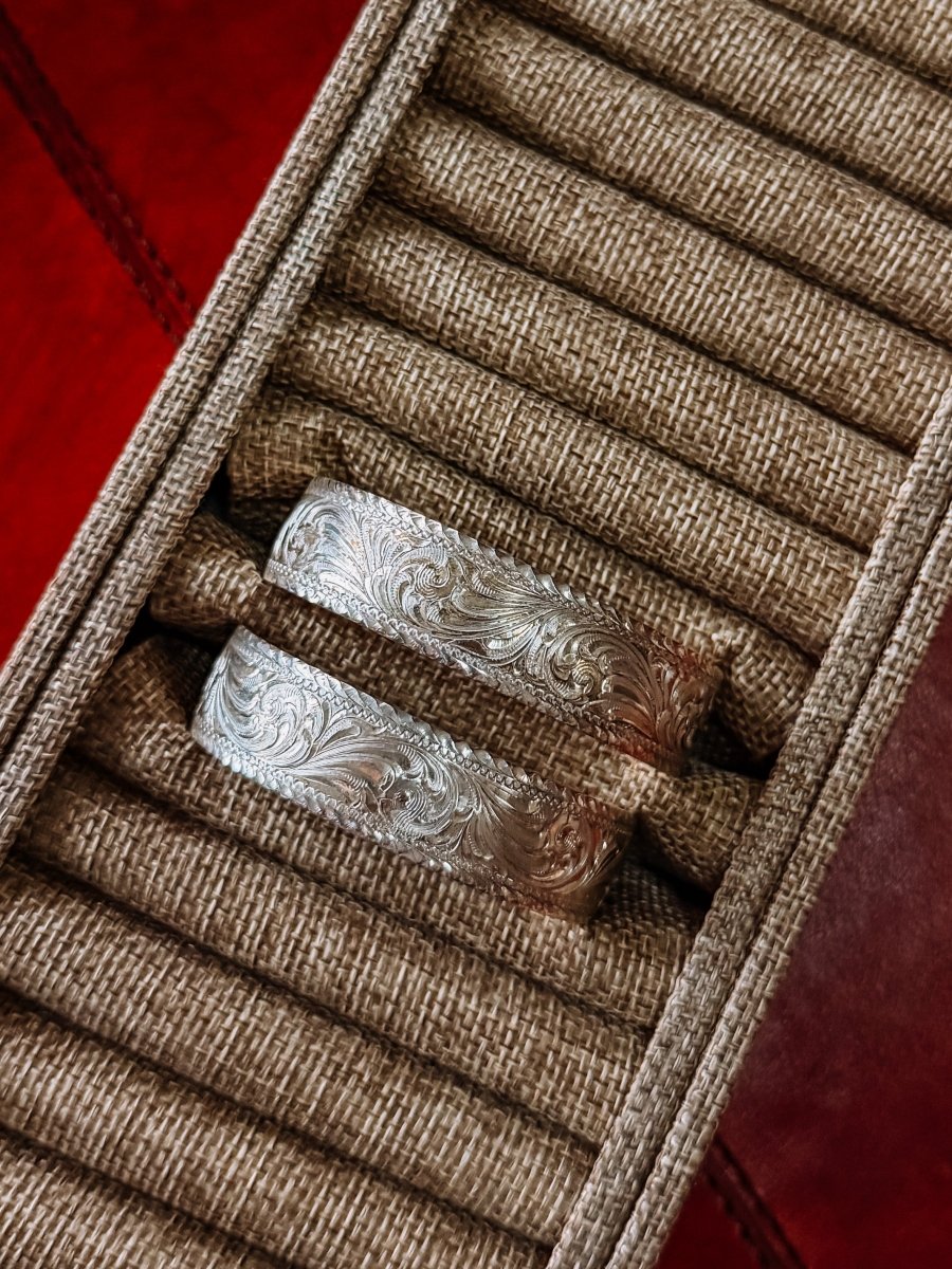 Eloy Western Scroll Silver Cuff Bracelet - Horseshoe J & Co.