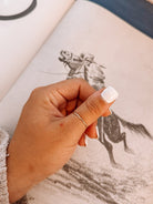 Evant Wavy Stacker Ring - Gold - Horseshoe J & Co.