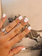 Evant Wavy Stacker Ring - Gold - Horseshoe J & Co.